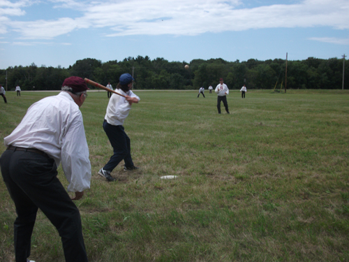 "Squirrel" Jurek at the bat for the St. Croixs